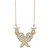 14k with White Rhodium Diamond-cut Starfish and Sand Dollar 18 inch Necklace