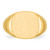 14k 15.0 x13.5mm Open Back Mens Signet Ring