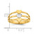 14k with White Rhodium Polished and Diamond-cut Three Hearts Size 7 Ring