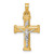 14k with White Rhodium Polished and Textured INRI Crucifix Cross Pendant - XR-56863E8C-9392