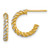 14k with White Rhodium Polished Diamond-cut Twisted 2.75mm Tube C-Hoop Post Earrings - TF-BA5B7AF1-8487
