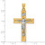 14k with White Rhodium Polished INRI Crucifix Cross Pendant - XR-FAC87E4C-5178
