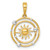 14k with White Rhodium Polished Sun With Solar System Orbit Charm