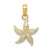 14K with White Rhodium Starfish Pendant - K2-718F5C16-6632