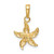 14K with White Rhodium Starfish Pendant - K2-718F5C16-6632