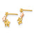14k Yellow & Rose Gold Madi K D/C Children's Star Post Earrings
