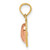 14k Yellow and Rose Gold Polished Heart Beaded Charm