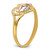 14K Yellow and Rose Gold W/Rhodium Dolphin In Heart Ring