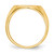 14k 15.5x14.0mm Closed Back Mens Signet Ring