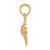 14k Yellow and Rose Polished and Textured Heart Charm