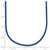 14k Yellow Clasp 1.5mm 18 inch Royal Blue Leather Cord Necklace