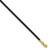 14k Yellow Clasp 2mm 16 inch Black Rubber Cord Necklace