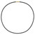 14k Yellow Clasp 2mm 18 inch Black Rubber Cord Necklace