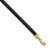 14k Yellow Clasp 4mm 18 inch Black Rubber Cord Necklace