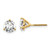 14k Yellow Gold 1 3/4 ctw Certified Lab Grown Diamond VS+ F+ Round 3 Prong Heavy Wt. Screwback Stud Earrings