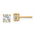 14k Yellow Gold 1 ctw Lab Grown Diamond VS+ F+ Round 4 Prong Heavy Wt. Stud Earrings - EM-B6810F2C-6910