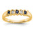 14k Yellow Gold 1/10 carat Diamond and Blue Sapphire Complete Band - RM-62D29652-5412