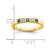 14k Yellow Gold 1/15 carat Diamond and Emerald Complete Band