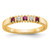 14k Yellow Gold 1/15 carat Diamond and Ruby Complete Band