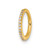 14k 16 Gauge Polished CZ 9.0mm Hinged Cartilage Ring