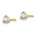 14k Yellow Gold 1/2 ctw Lab Grown Diamond VS+ F+ Round 3 Prong Heavy Wt. Stud Earrings - EM-F638F1B5-6885