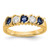 14k Yellow Gold 1/3 carat Diamond and Blue Sapphire Complete Band