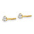 14k Yellow Gold 1/3 ctw Lab Grown Diamond VS/SI+ G+ Round 3 Prong Heavy Wt. Screwback Stud Earrings
