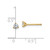 14k Yellow Gold 1/4 ctw Lab Grown Diamond VS/SI+ G+ Round 3 Prong Heavy Wt. Stud Earrings