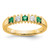 14k Yellow Gold 1/5 carat Diamond and Emerald Complete Band - RM-346BA409-1558