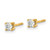 14k Yellow Gold 1/5 ctw Certified Lab Grown Diamond VS+ F+ Round 4 Prong Heavy Wt. Stud Earrings