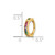 14k 16 Gauge Polished Rainbow CZ Hinged Cartilage Ring