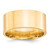 14k Yellow Gold 10mm Standard Weight Flat Comfort Fit Wedding Band Size 7