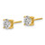 14k Yellow Gold 2 ctw Certified Lab Grown Diamond VS/SI+ G+ Round 4 Prong Heavy Wt. Screwback Stud Earrings