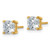 14k Yellow Gold 2 ctw Certified Lab Grown Diamond VS+ F+ Cushion 4 Prong Heavy Wt. Stud Earrings