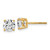 14k Yellow Gold 2 ctw Lab Grown Diamond VS/SI+ G+ Round 4 Prong Standard Wt Screwback Stud Earrings - EM-ADF27FF5-1563