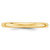 14k Yellow Gold 2.5mm Half Round Wedding Band Size 7.5