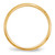14k Yellow Gold 2.5mm Half Round with Edge Wedding Band Size 5.5