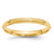 14k Yellow Gold 2.5mm Half Round with Edge Wedding Band Size 6.5