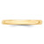 14k Yellow Gold 2.5mm Lightweight Half Round Wedding Band Size 11