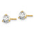 14k Yellow Gold 2/3 ctw Certified Lab Grown Diamond VS+ F+ Round 3 Prong Heavy Wt. Screwback Stud Earrings
