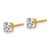 14k Yellow Gold 2/3 ctw Lab Grown Diamond VS/SI+ G+ Round 4 Prong Standard Wt Stud Earrings