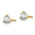 14k Yellow Gold 2/3 ctw Lab Grown Diamond VS+ F+ Round 3 Prong Heavy Wt. Stud Earrings - EM-DDED92BC-8976