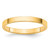 14k Yellow Gold 2mm Lightweight Flat Wedding Band Size 8.5