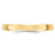 14k Yellow Gold 3mm Beveled Edge Comfort Fit Wedding Band Size 8
