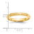 14k Yellow Gold 3mm Half Round with Edge Wedding Band Size 14
