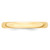 14k Yellow Gold 3mm Lightweight Half Round Wedding Band Size 11