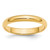 14k Yellow Gold 3mm Lightweight Half Round Wedding Band Size 4