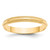 14k Yellow Gold 3mm Lightweight Milgrain Half Round Wedding Band Size 10.5