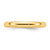 14k Yellow Gold 3mm Standard Weight Comfort Fit Wedding Band Size 4