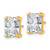 14k Yellow Gold 4 ctw Lab Grown Diamond VS/SI+ G+ Radiant 4 Prong Heavy Wt. Stud Earrings